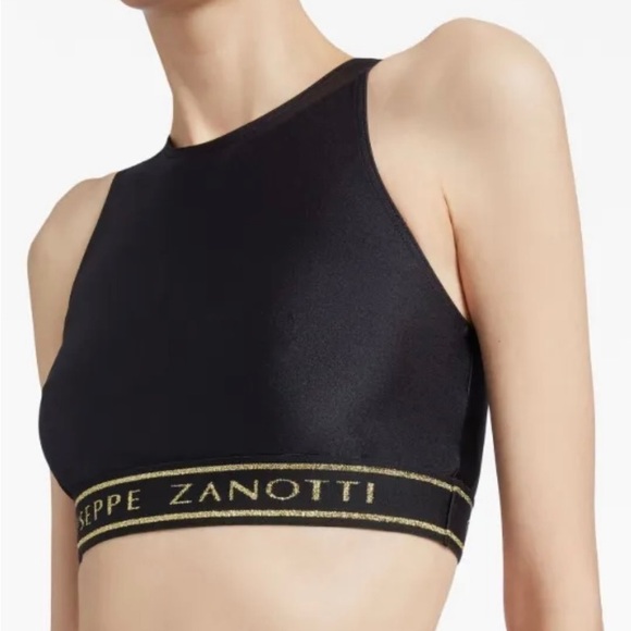 Giuseppe Zanotti Halyna Black Sports Bra Made in Italy - Picture 6 of 16